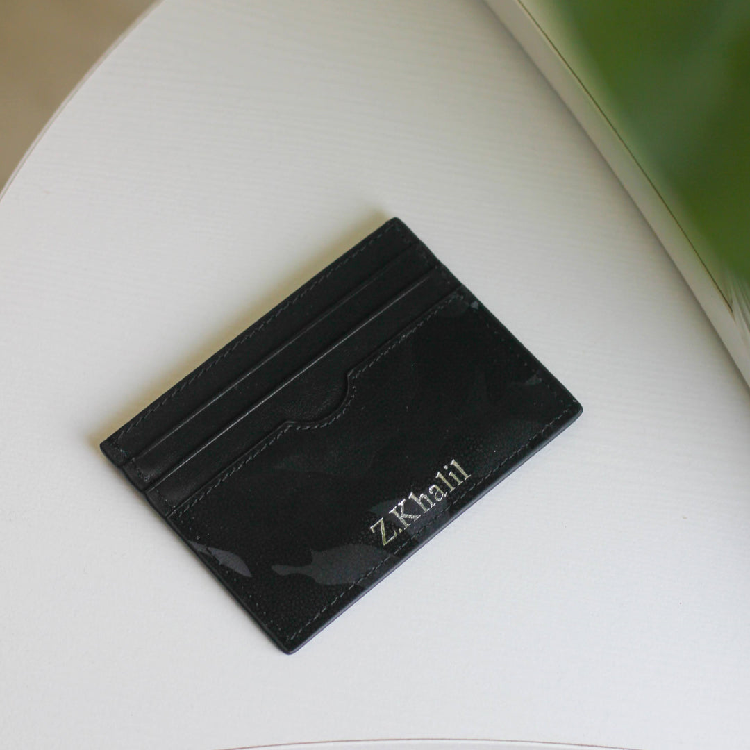 Black Camouflage Card Holder