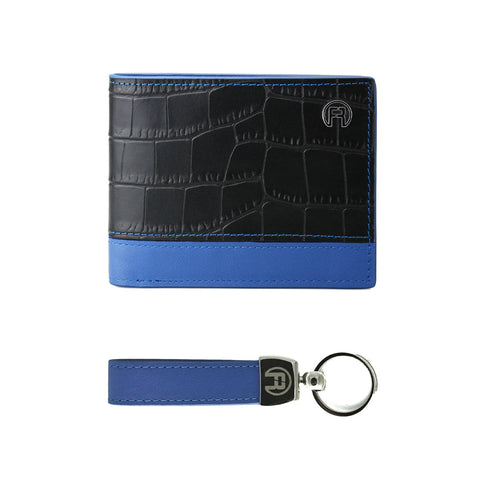 Black croco and Blue - Set of Two